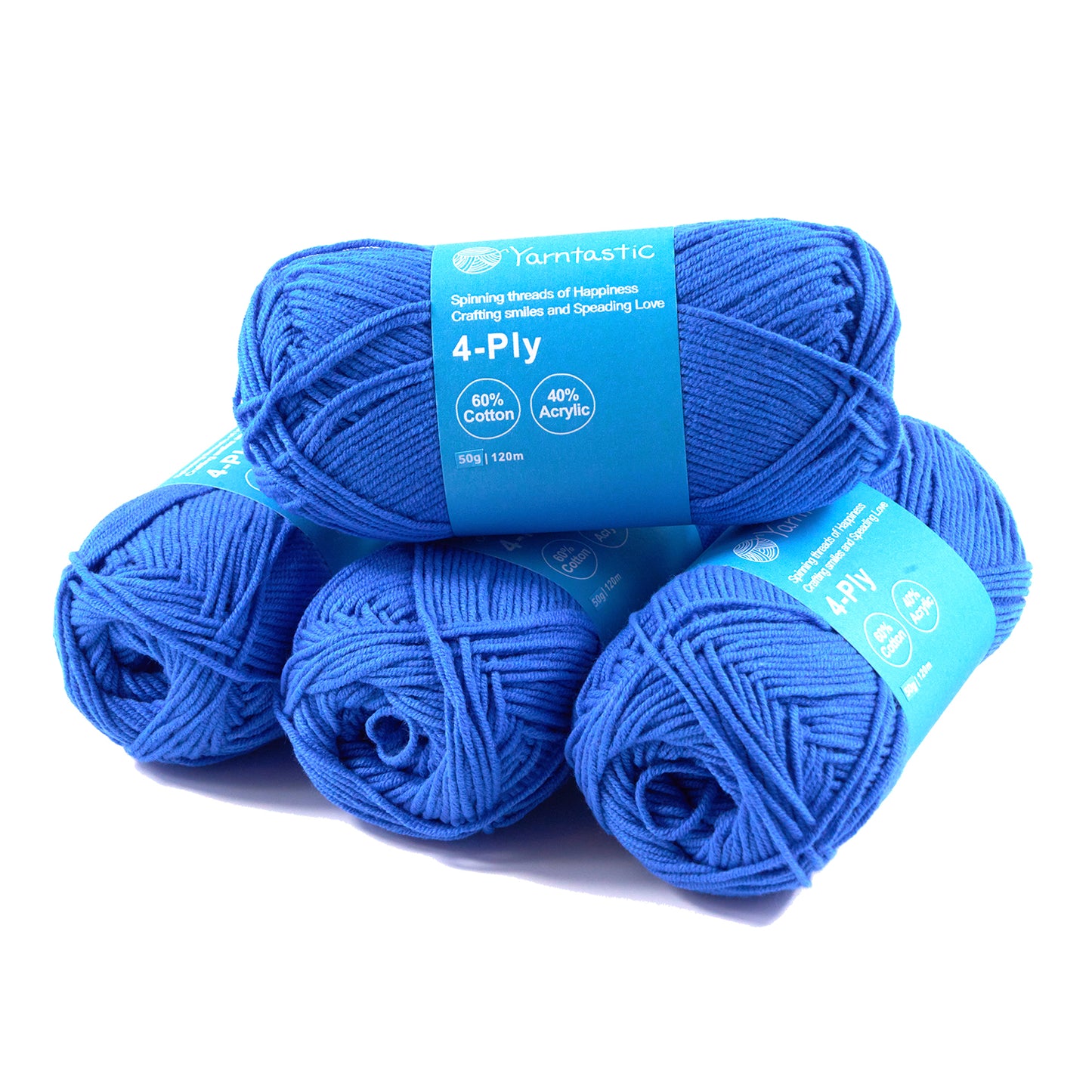 4 Ply Cotton Acrylic Blended Yarn (@50g) (aka. Milk Cotton)