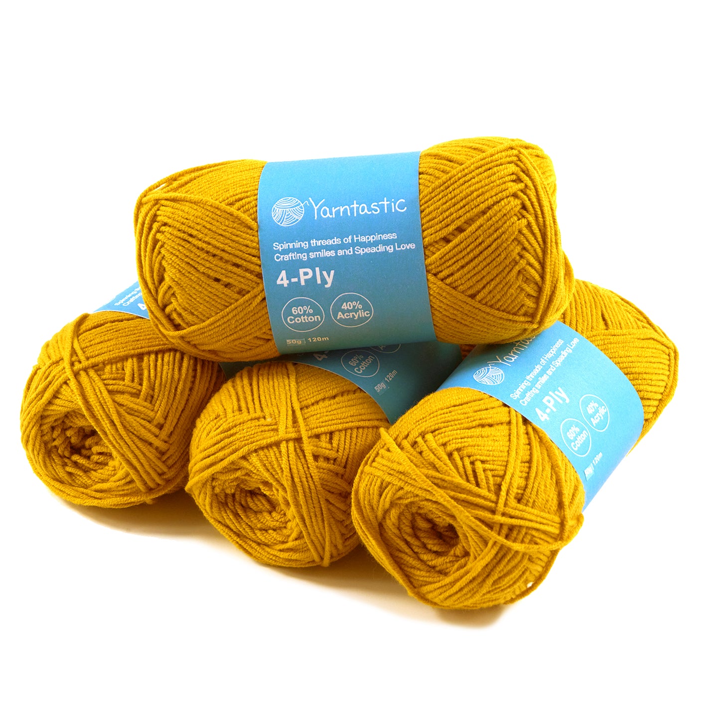 4 Ply Cotton Acrylic Blended Yarn (@50g) (aka. Milk Cotton)