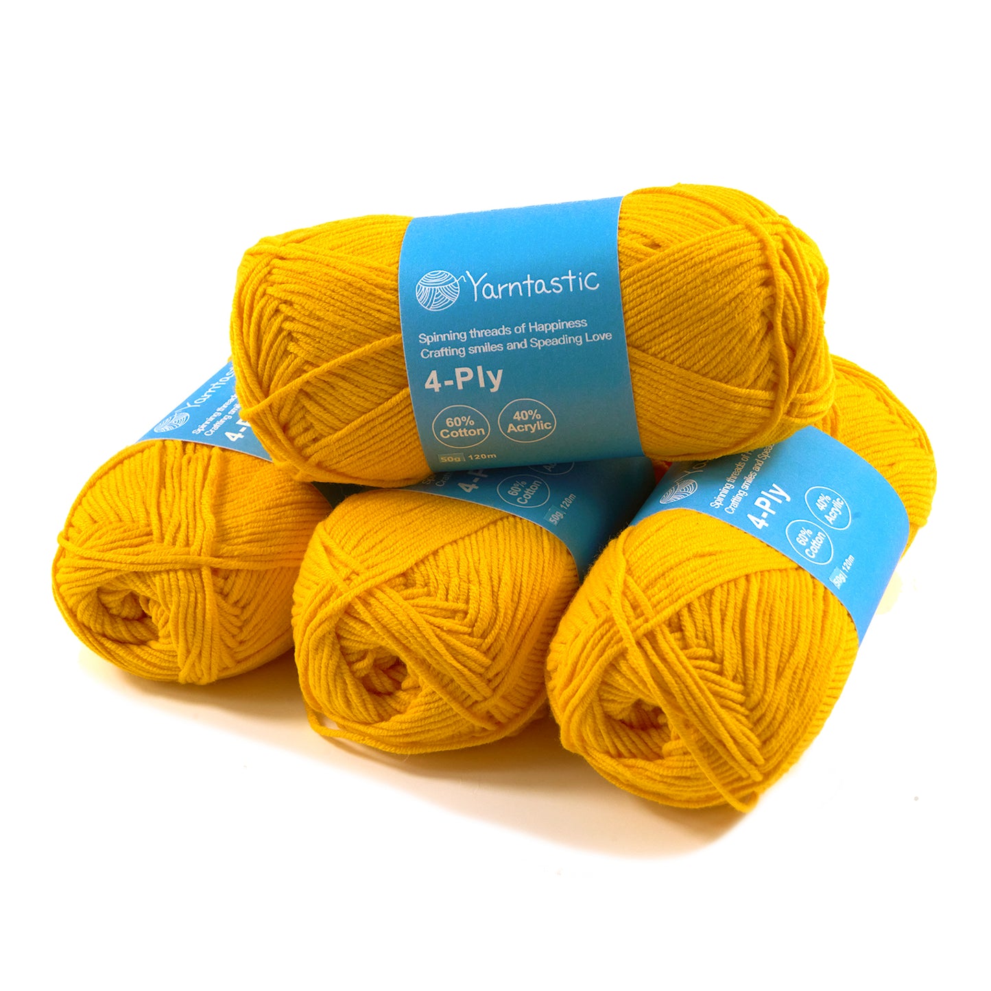 4 Ply Cotton Acrylic Blended Yarn (@50g) (aka. Milk Cotton)