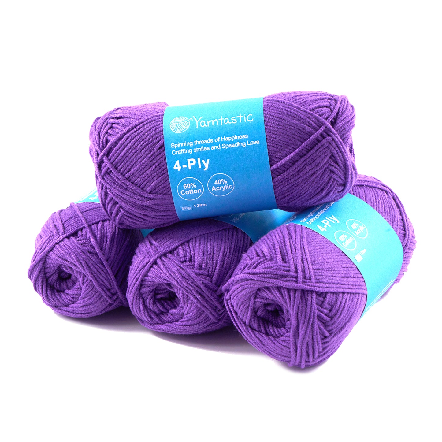 4 Ply Cotton Acrylic Blended Yarn (@50g) (aka. Milk Cotton)