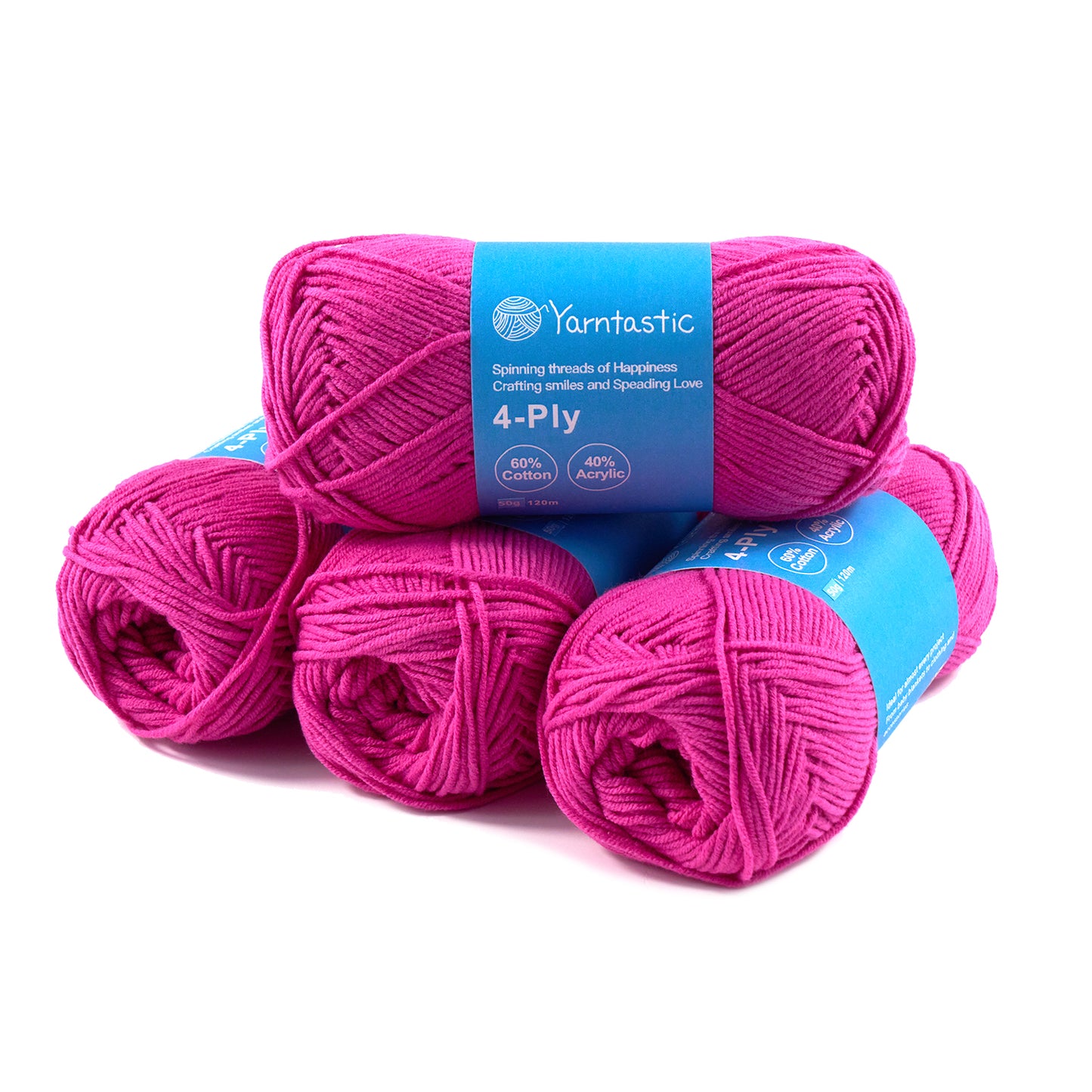 4 Ply Cotton Acrylic Blended Yarn (@50g) (aka. Milk Cotton)