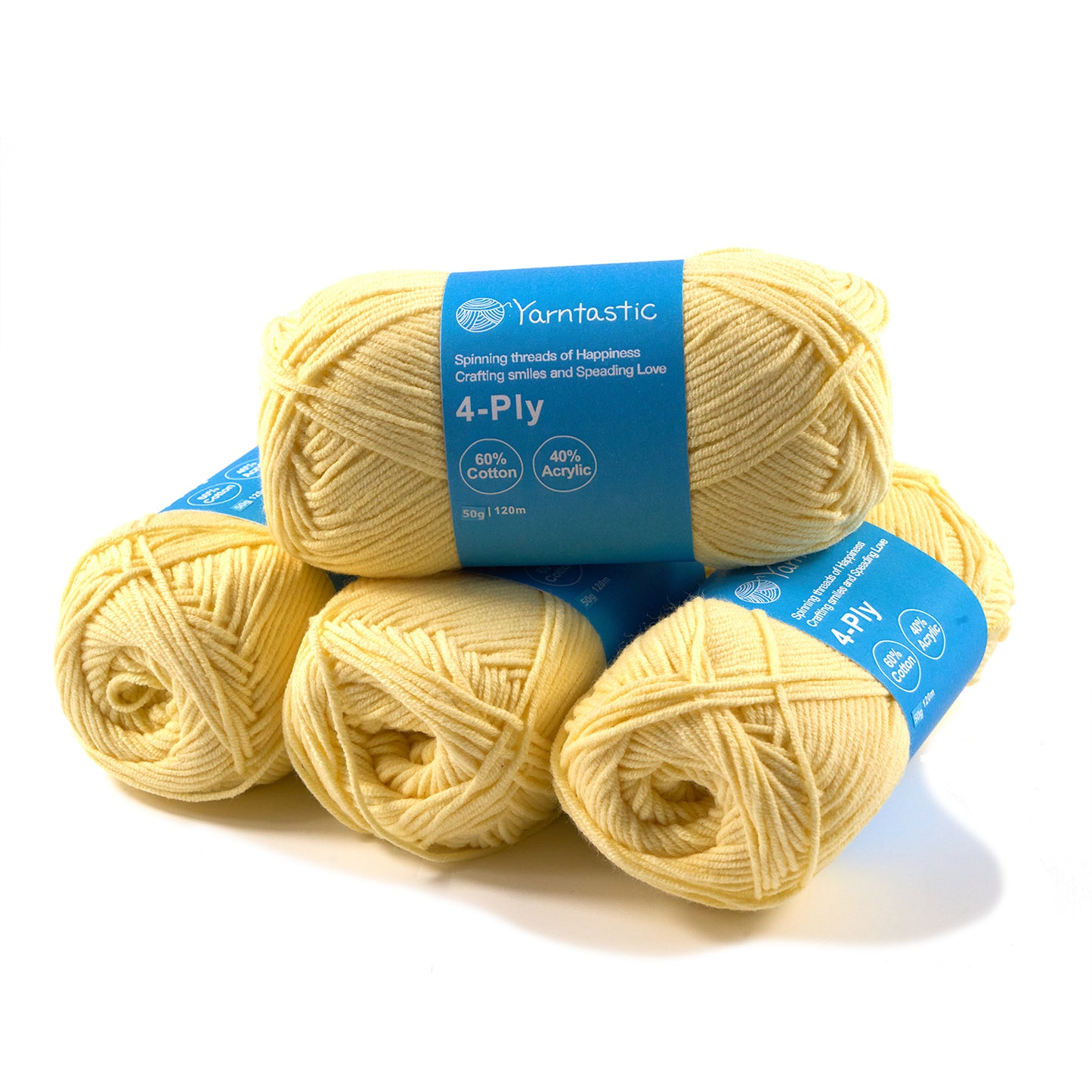 4 Ply Cotton Acrylic Blended Yarn (@50g) (aka. Milk Cotton)