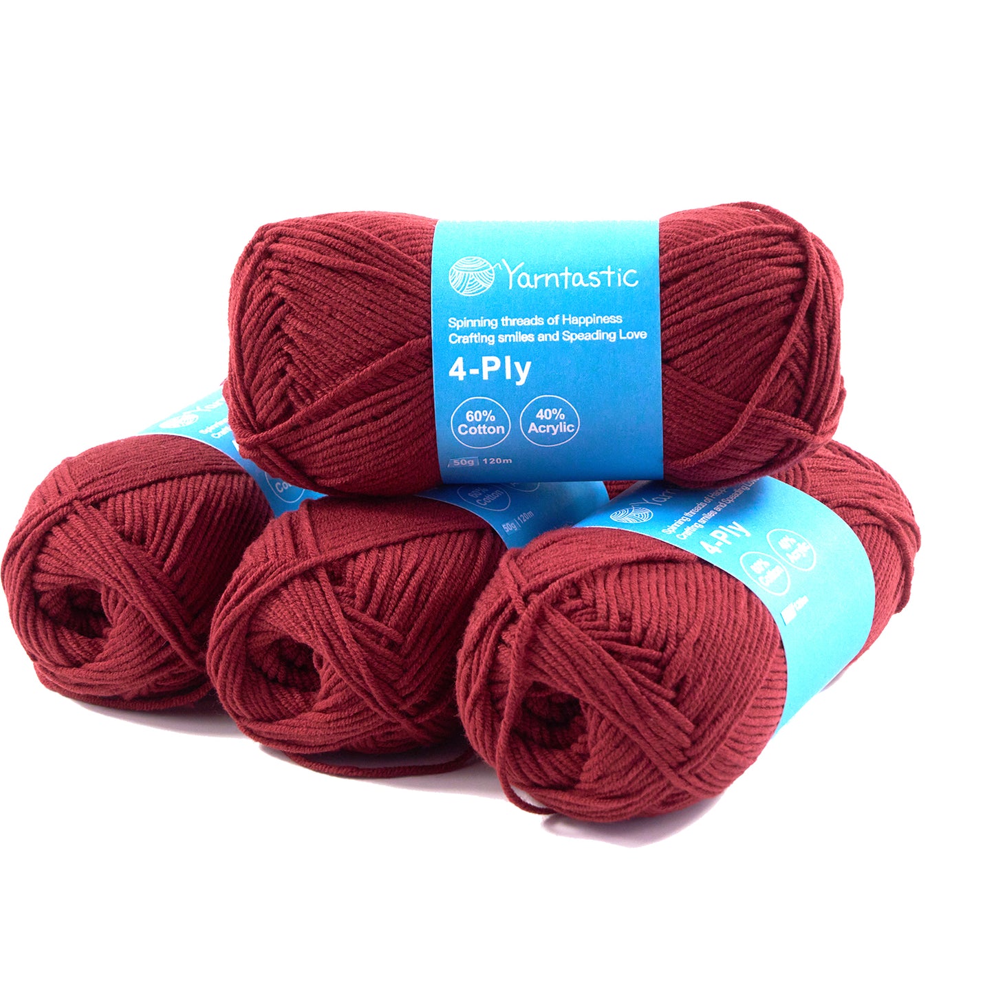 4 Ply Cotton Acrylic Blended Yarn (@50g) (aka. Milk Cotton)