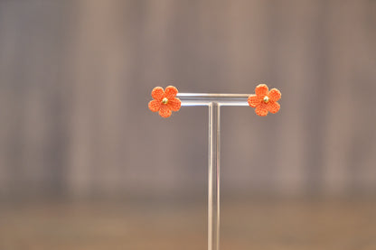 Yarntastic Handmade Micro-crochet 14K Gold Filled Colorful Stud Earrings - Little Daisy