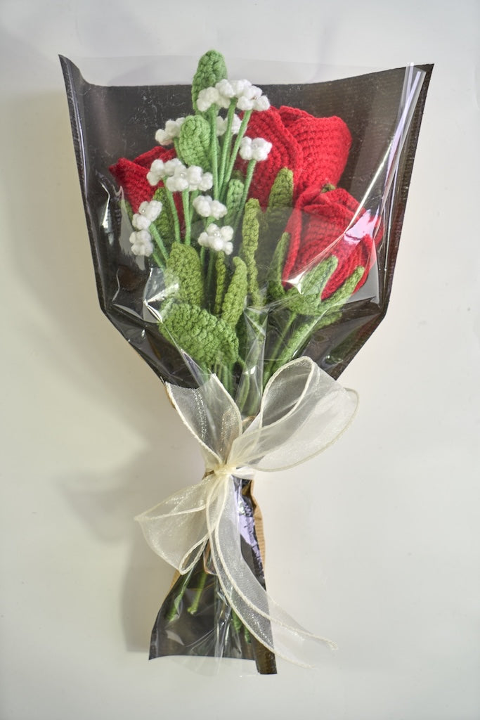 Yarntastic Long-lasting Flower Bouquet - Classic Rose