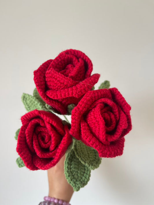 Yarntastic Long-lasting Flower Bouquet - Classic Rose