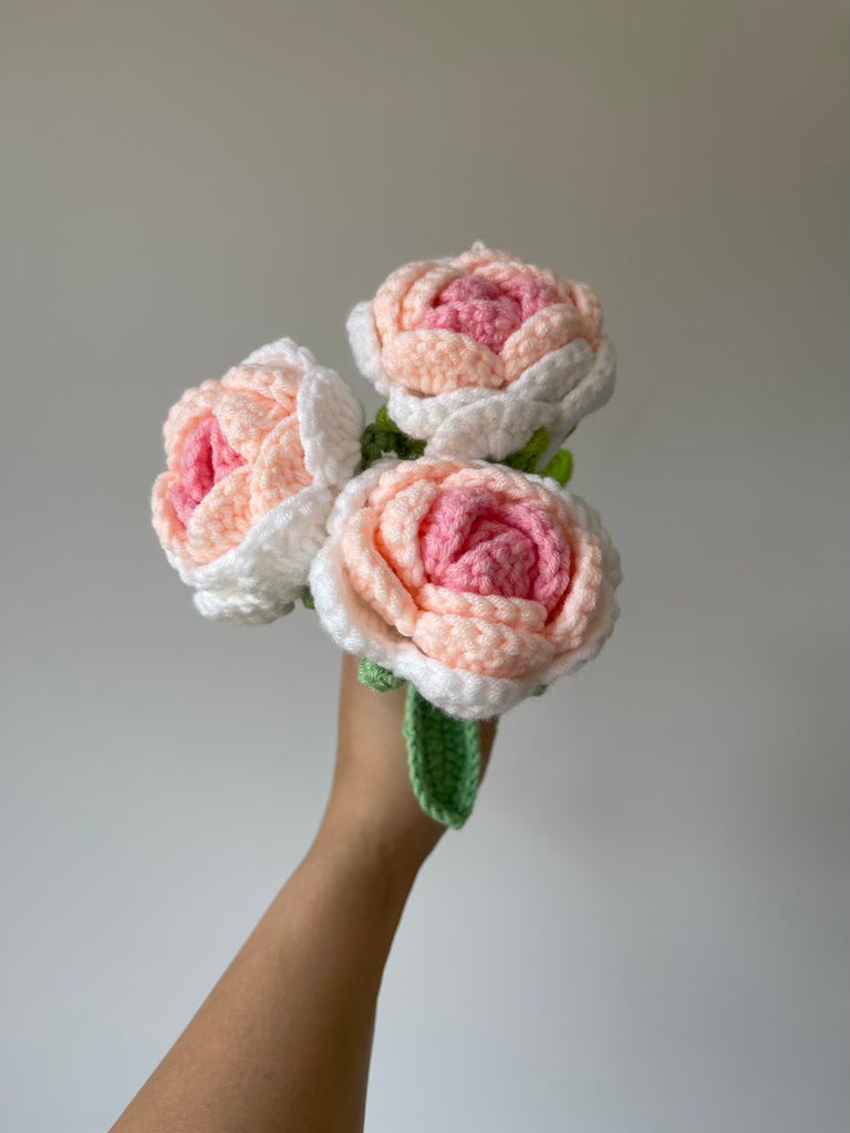 Yarntastic Long-lasting Flower Bouquet - Rose