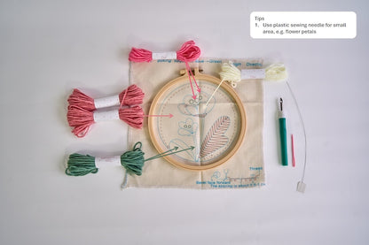 Yarntastic Punch Needle Kit - Flowers (19cm)
