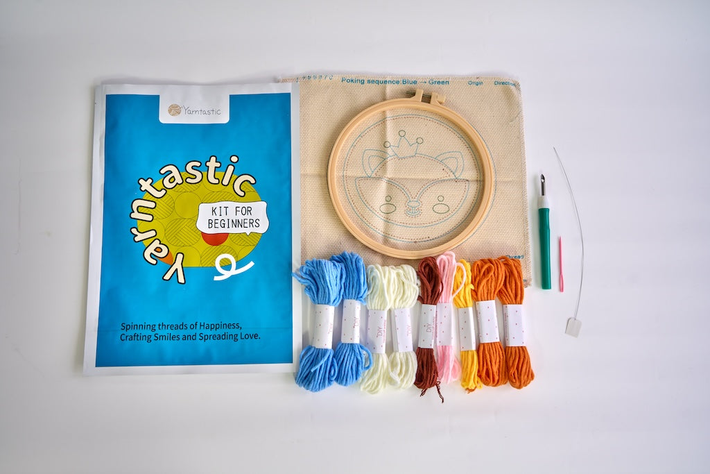 Yarntastic Punch Needle Kit - Fox (19cm)