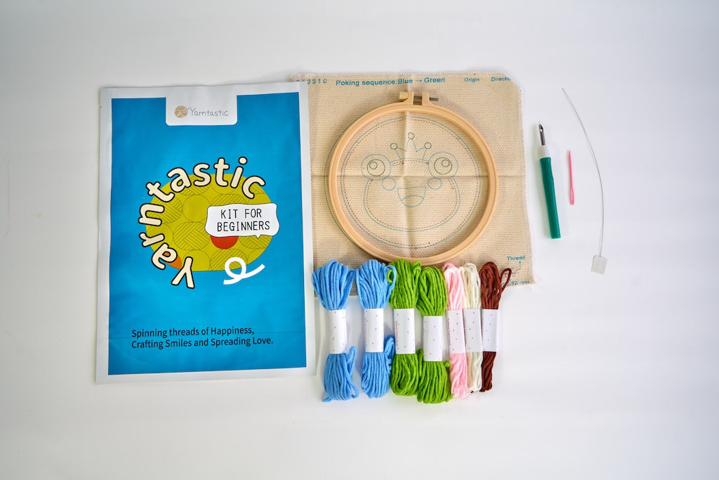 Yarntastic Punch Needle Kit - Prince Frog (19cm)